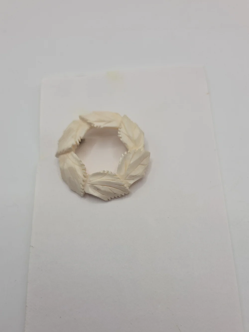 Cream Color Resin Brooch Vintage